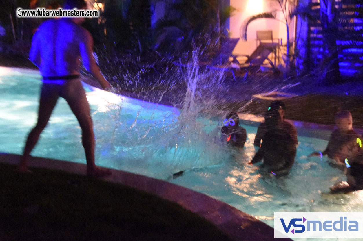Black Light Pool Party