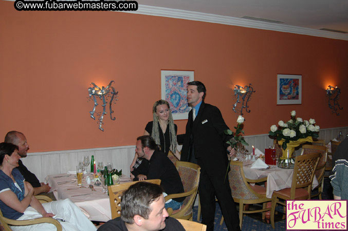 Dinner in Hotel Restaurant Wednesday Night