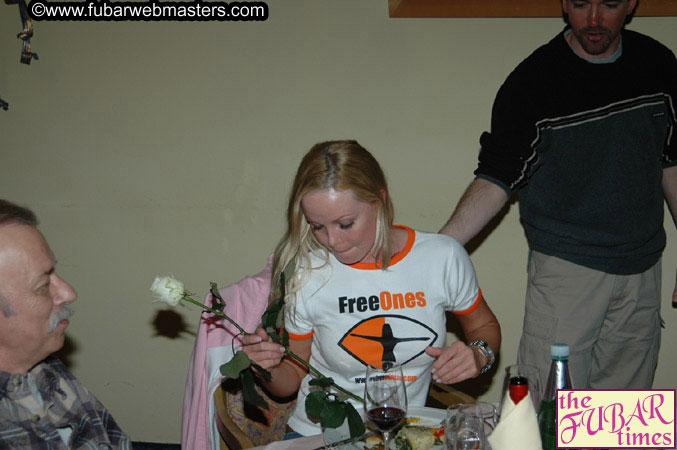 Dinner in Hotel Restaurant Wednesday Night