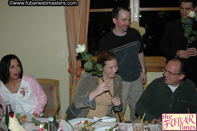 Dinner in Hotel Restaurant Wednesday Night