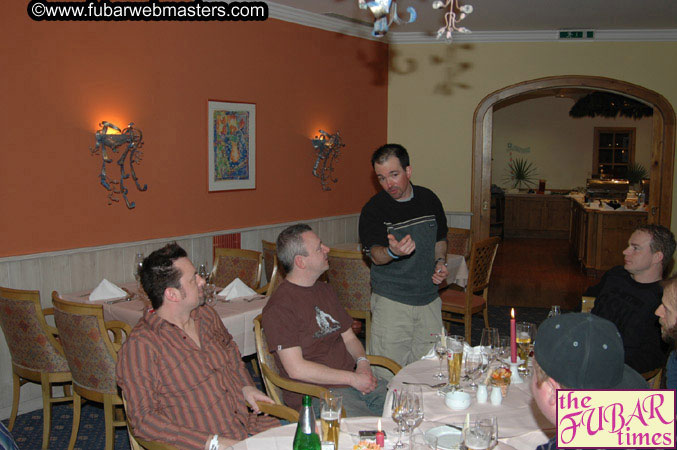 Dinner in Hotel Restaurant Wednesday Night