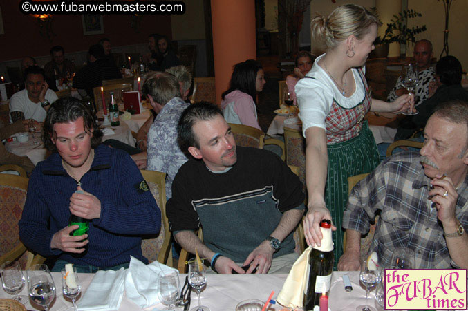 Dinner in Hotel Restaurant Wednesday Night