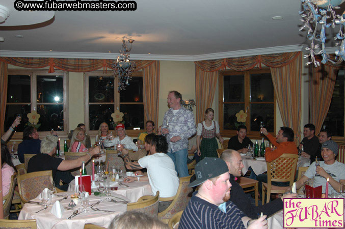 Dinner in Hotel Restaurant Wednesday Night