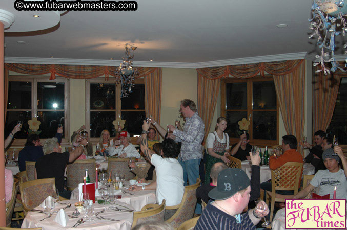 Dinner in Hotel Restaurant Wednesday Night