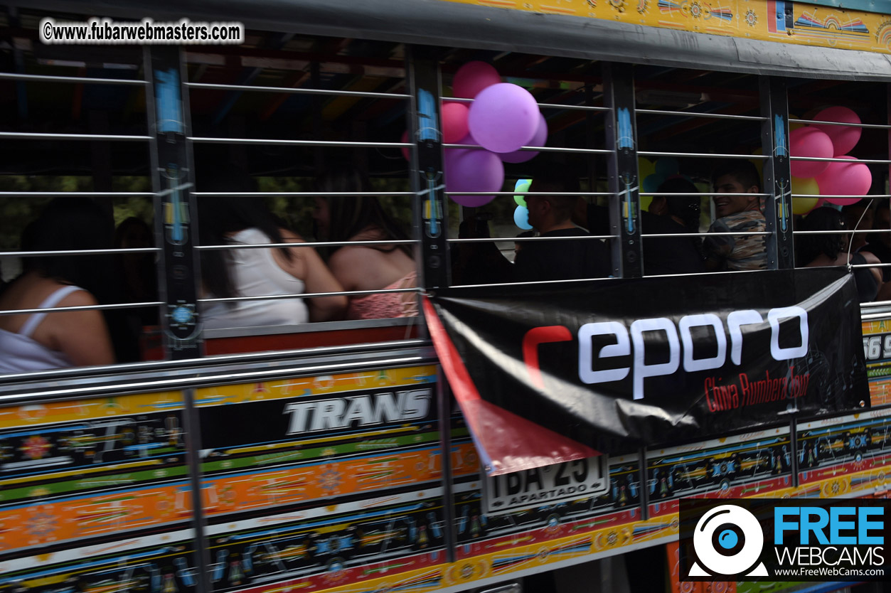 Colombian Chiva party bus tour.