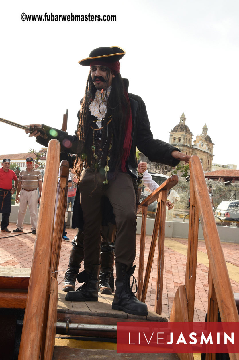 Champagne Networking Pirate Boat