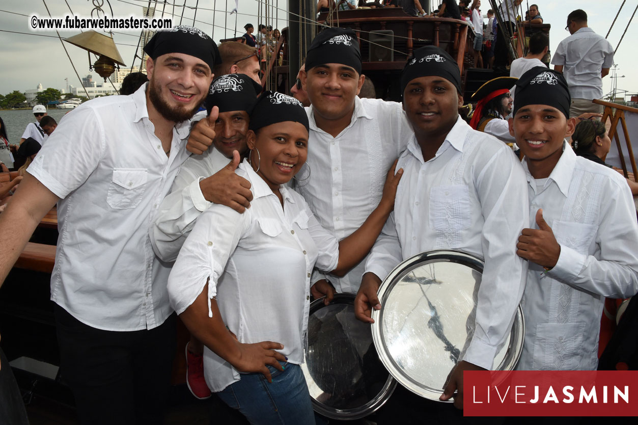 Champagne Networking Pirate Boat