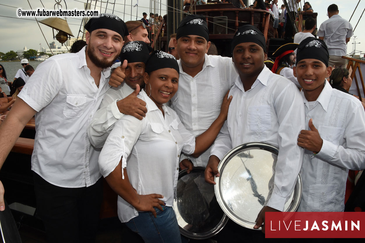 Champagne Networking Pirate Boat