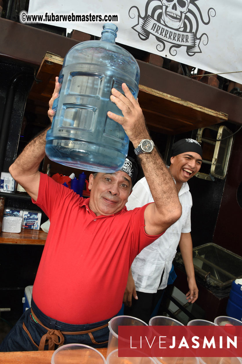 Champagne Networking Pirate Boat