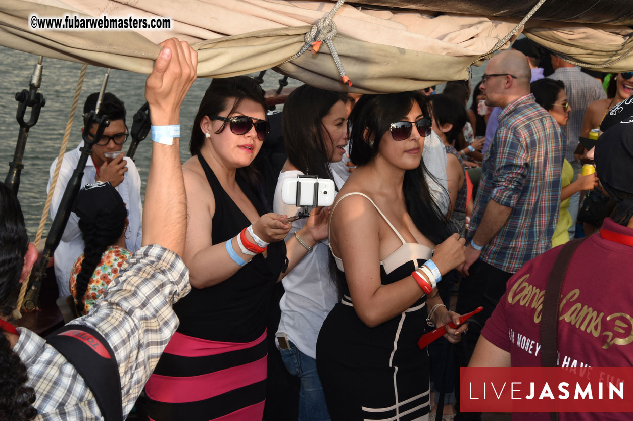 Champagne Networking Pirate Boat