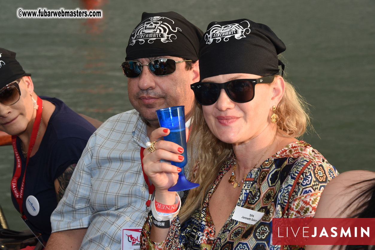 Champagne Networking Pirate Boat