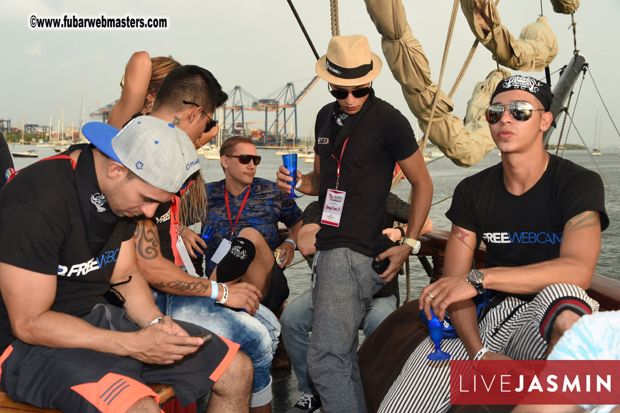 Champagne Networking Pirate Boat