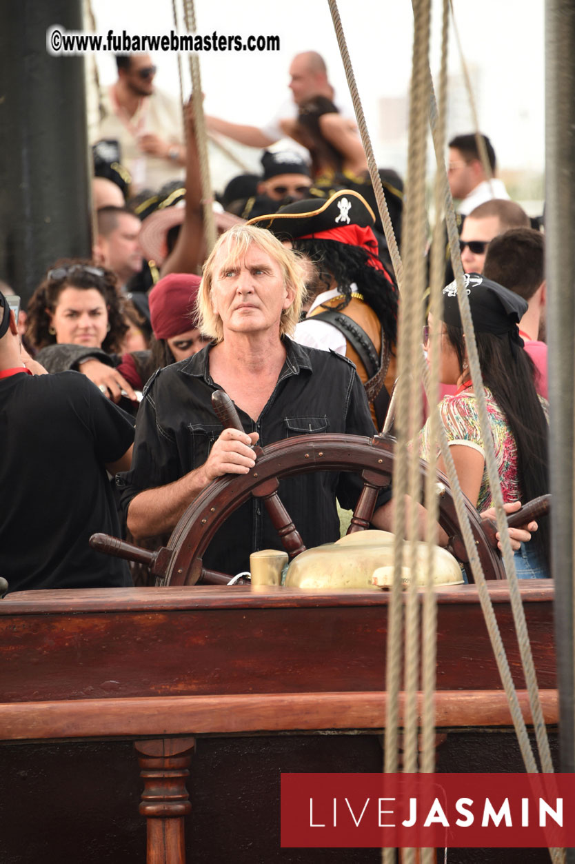 Champagne Networking Pirate Boat