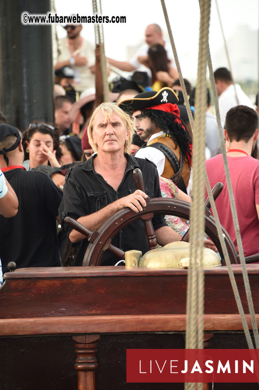 Champagne Networking Pirate Boat