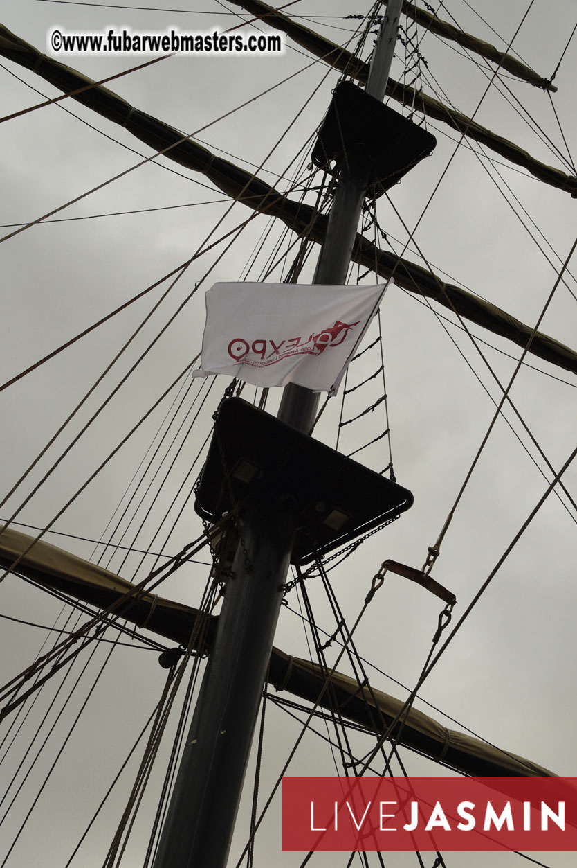 Champagne Networking Pirate Boat