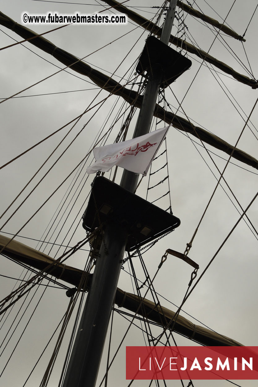 Champagne Networking Pirate Boat