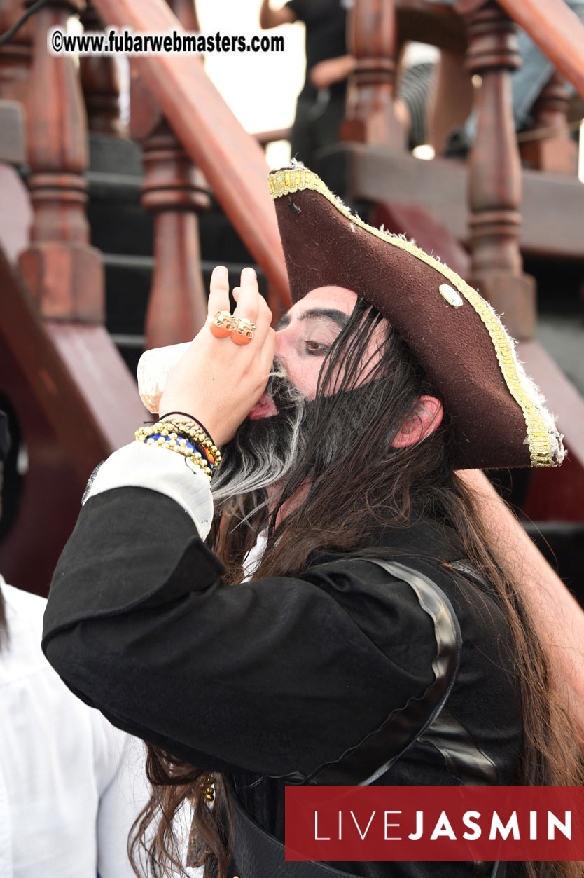 Champagne Networking Pirate Boat