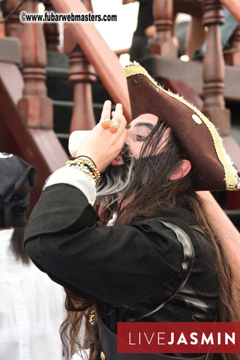 Champagne Networking Pirate Boat