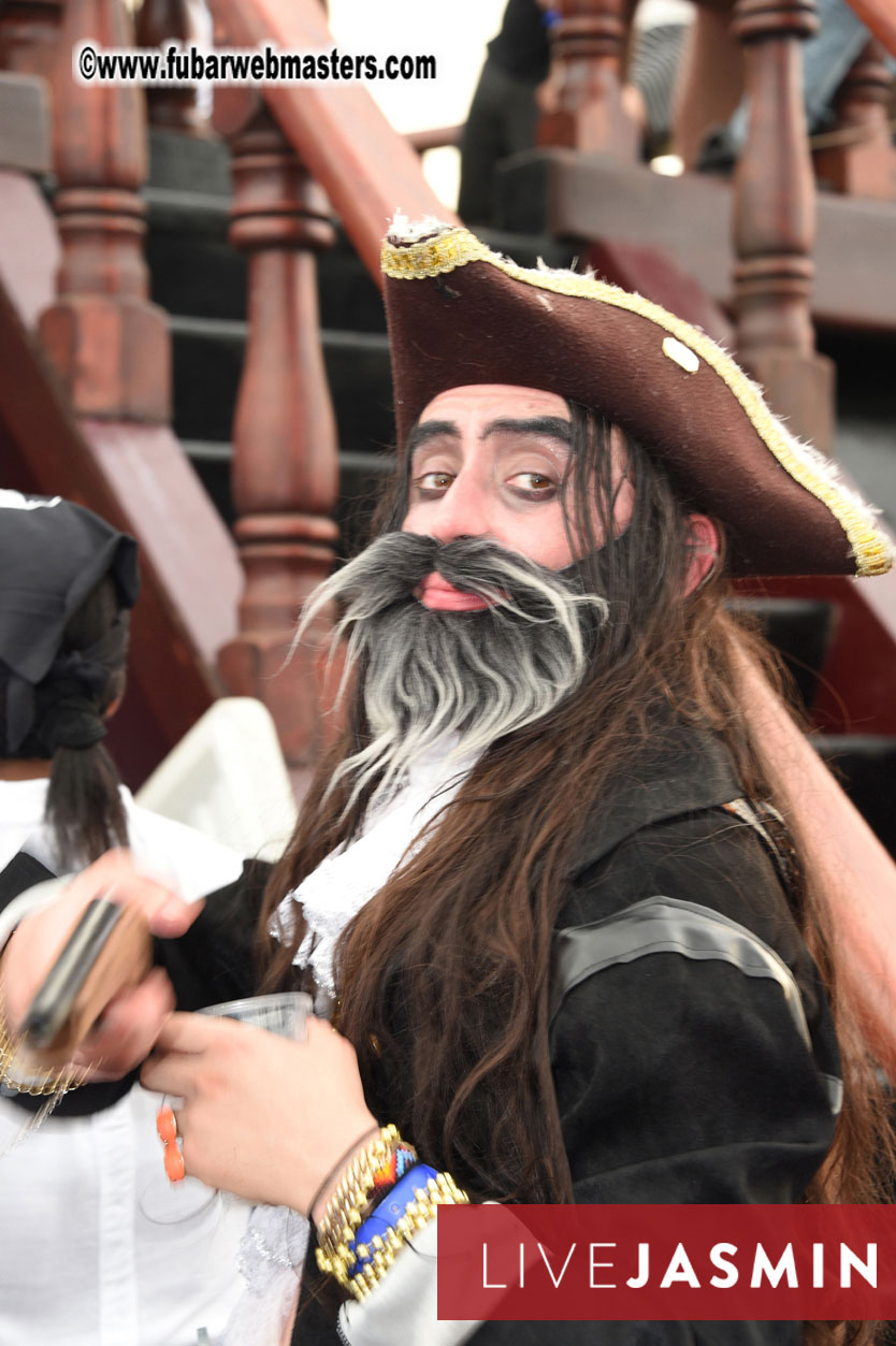 Champagne Networking Pirate Boat