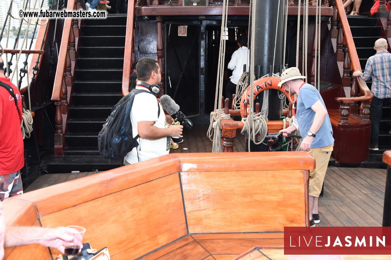 Champagne Networking Pirate Boat