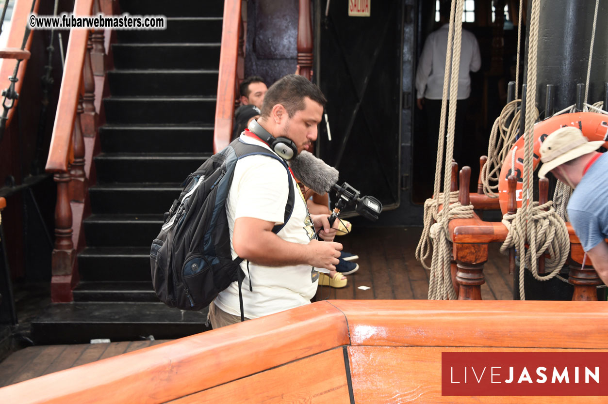 Champagne Networking Pirate Boat