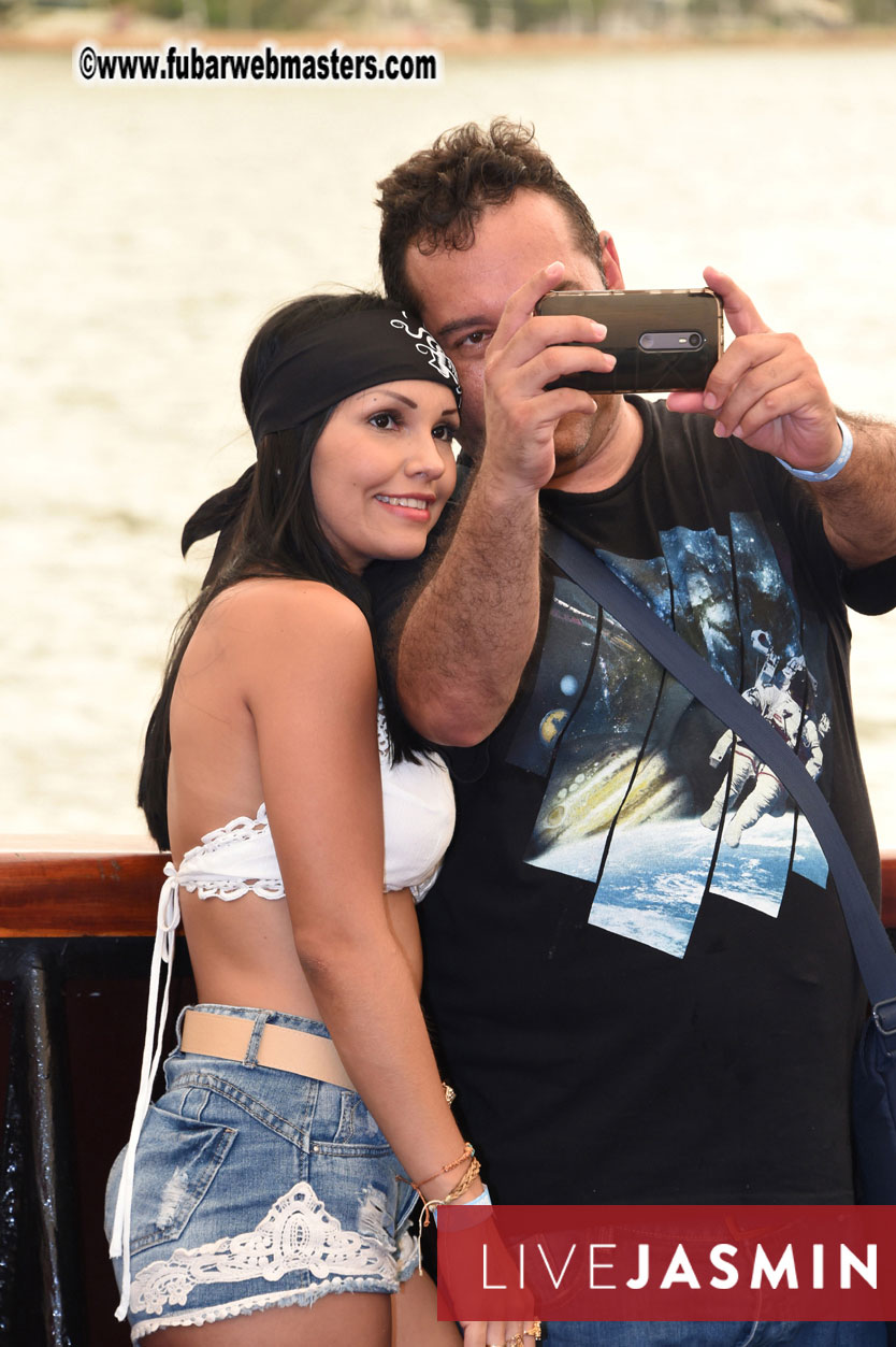 Champagne Networking Pirate Boat