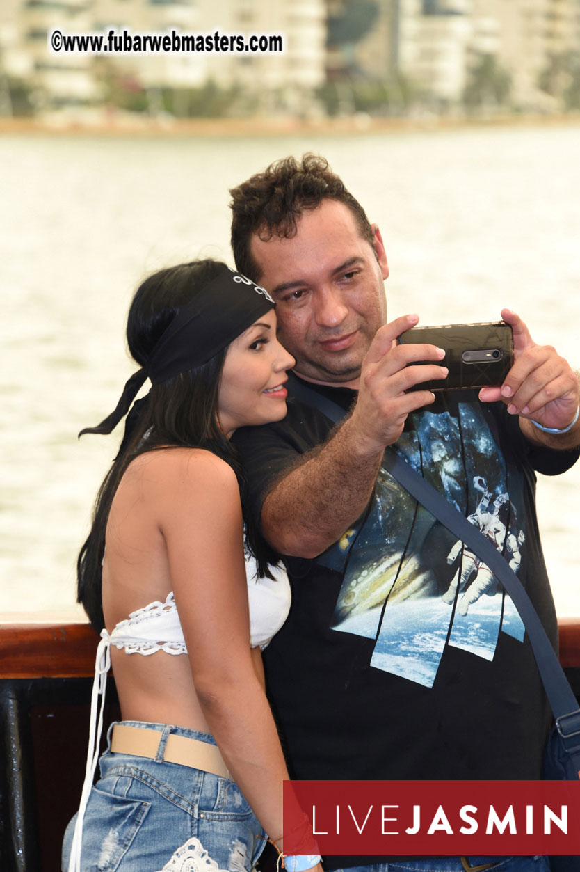 Champagne Networking Pirate Boat