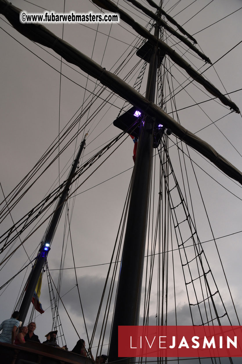 Champagne Networking Pirate Boat