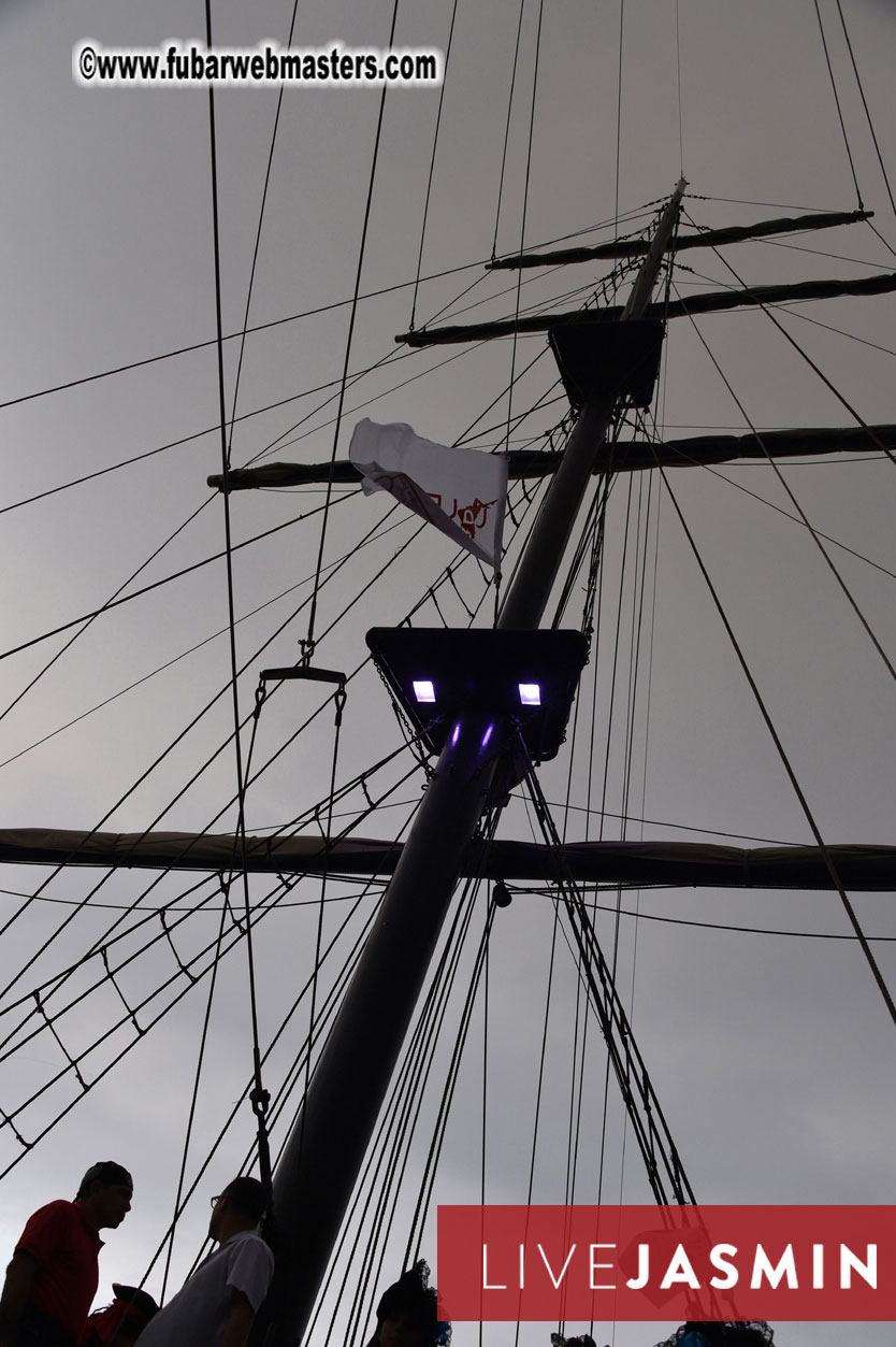 Champagne Networking Pirate Boat