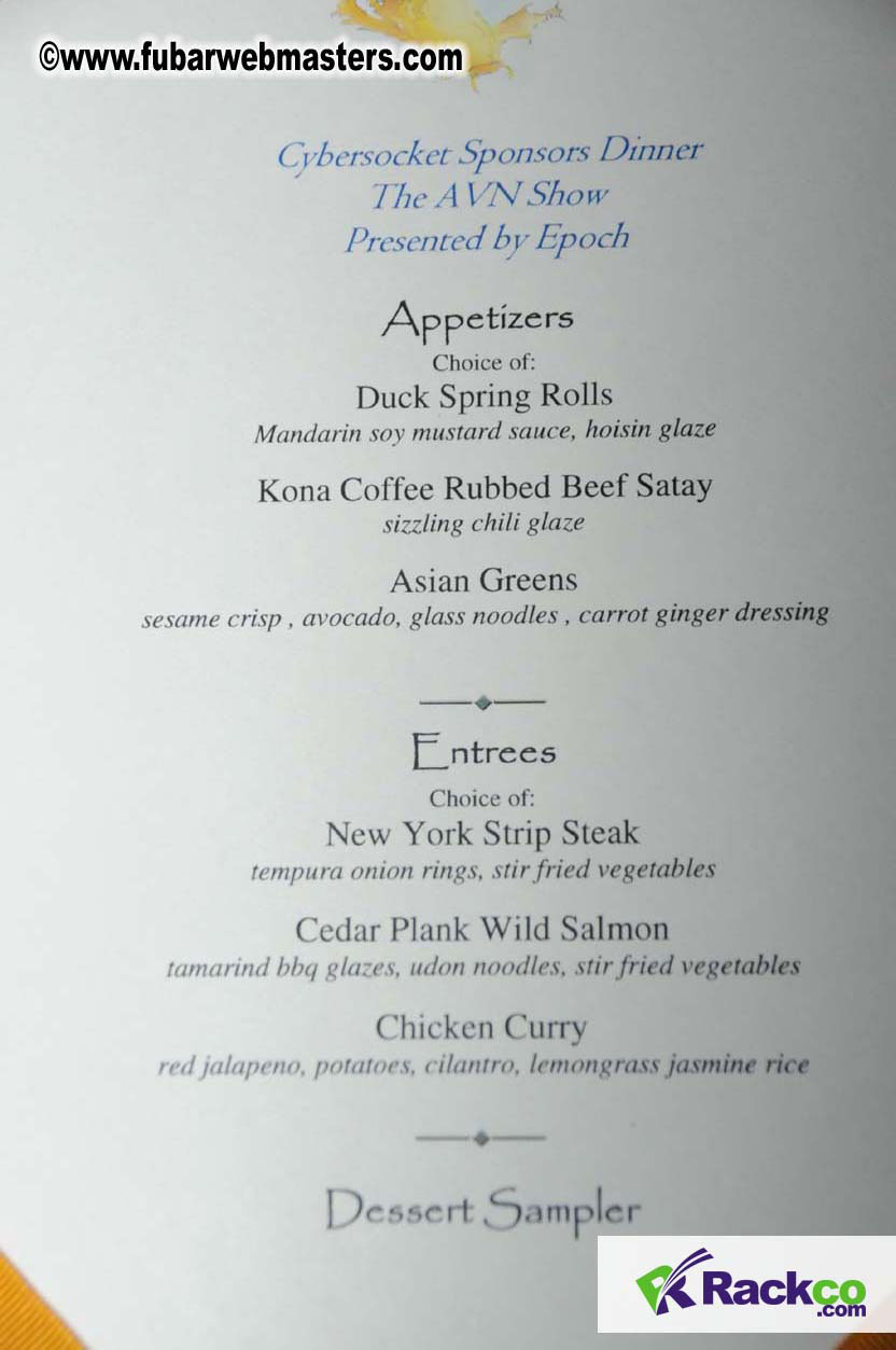 Cybersocket Sponsors Dinner