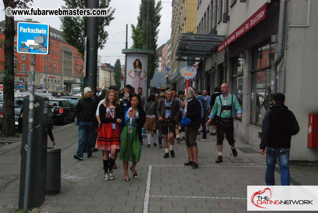 Beer tent seating in the legendary Hacker Festzelt