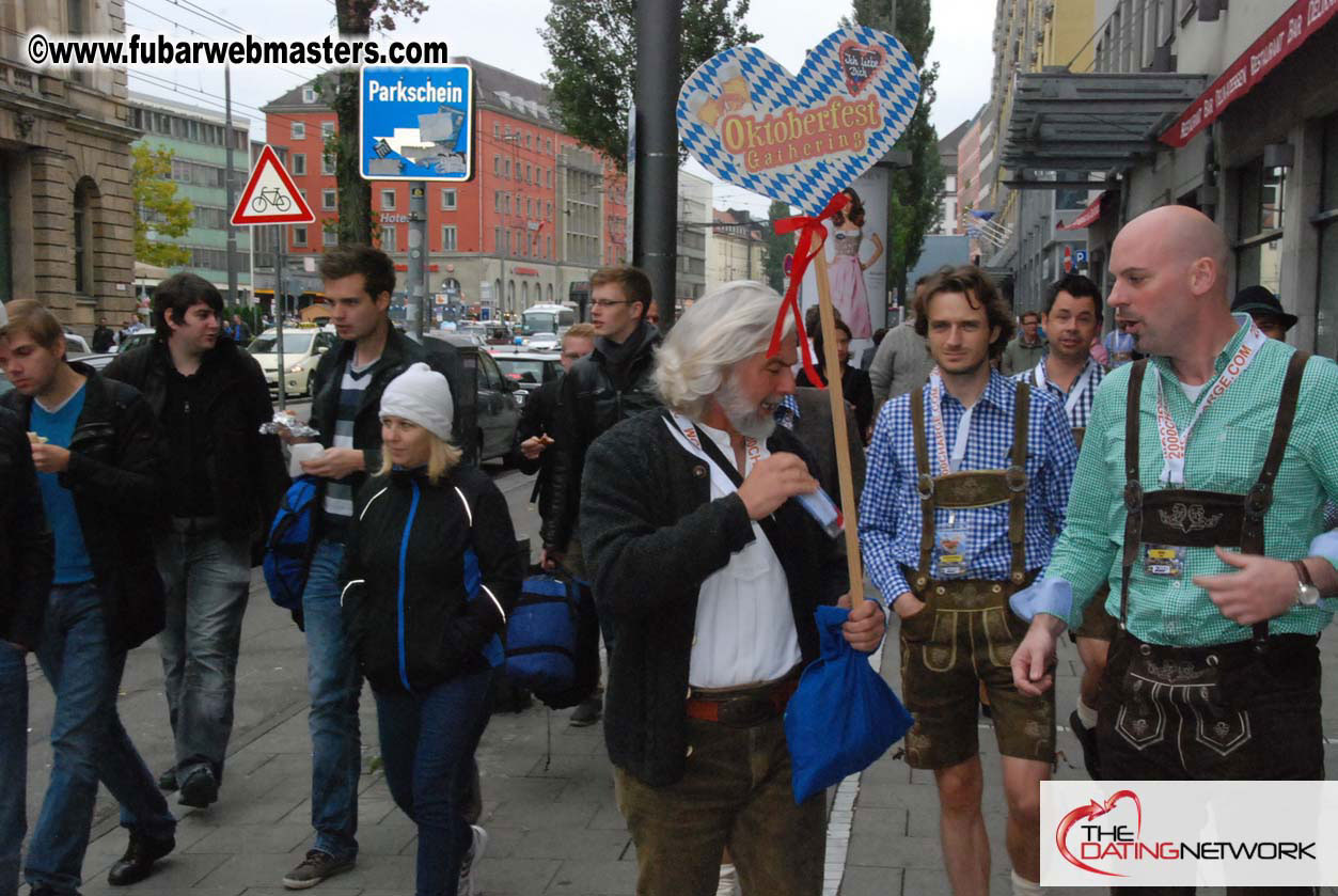 Beer tent seating in the legendary Hacker Festzelt