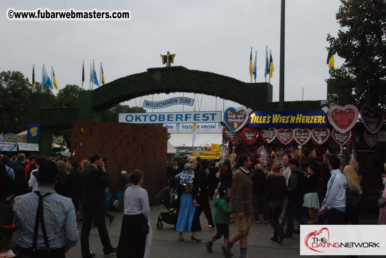 Beer tent seating in the legendary Hacker Festzelt