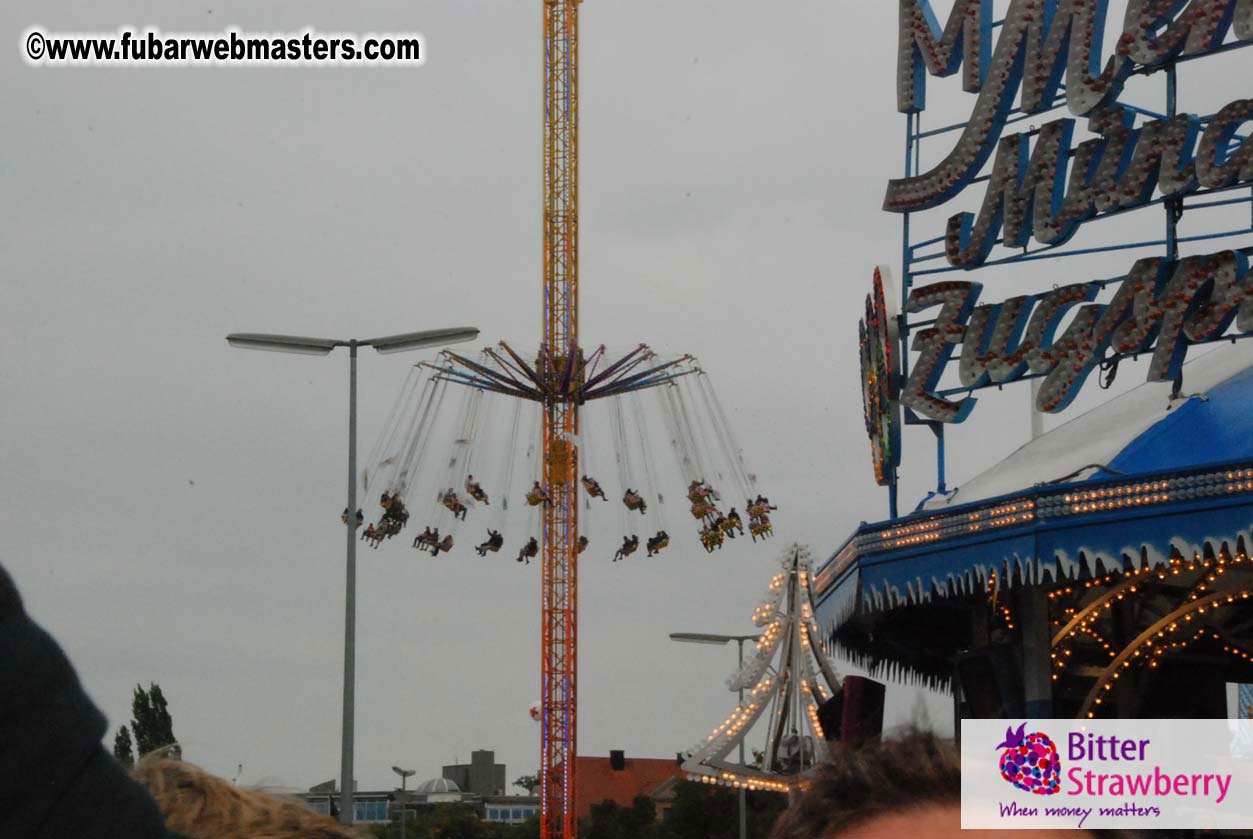 Beer tent seating in the legendary Hacker Festzelt
