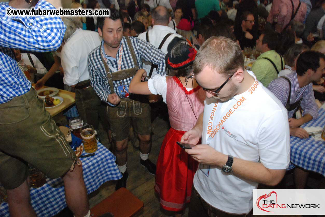 Beer tent seating in the legendary Hacker Festzelt