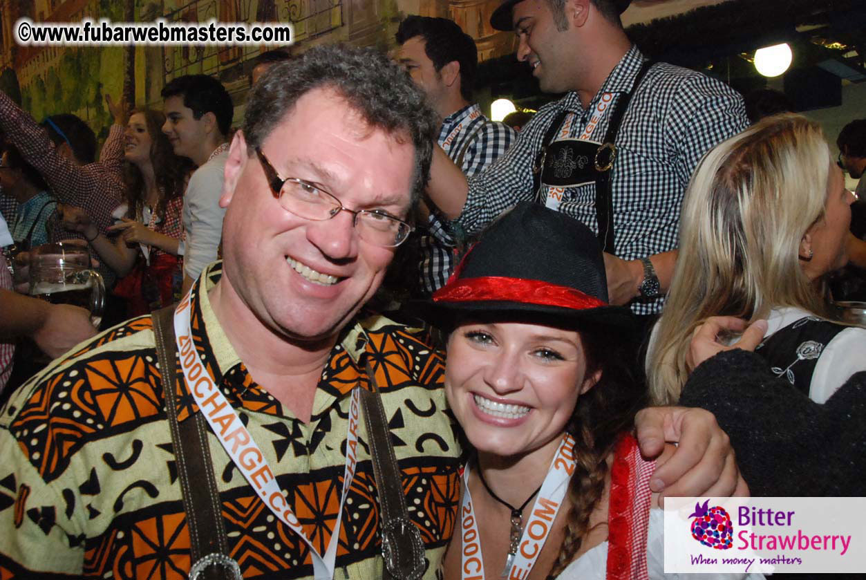 Beer tent seating in the legendary Hacker Festzelt