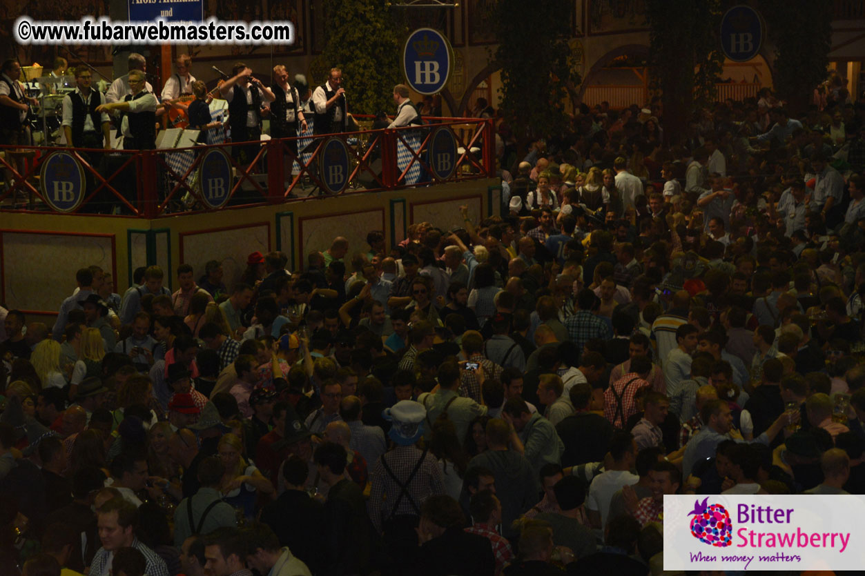 Beer tent seating in the legendary Hofbr?ñu Festze