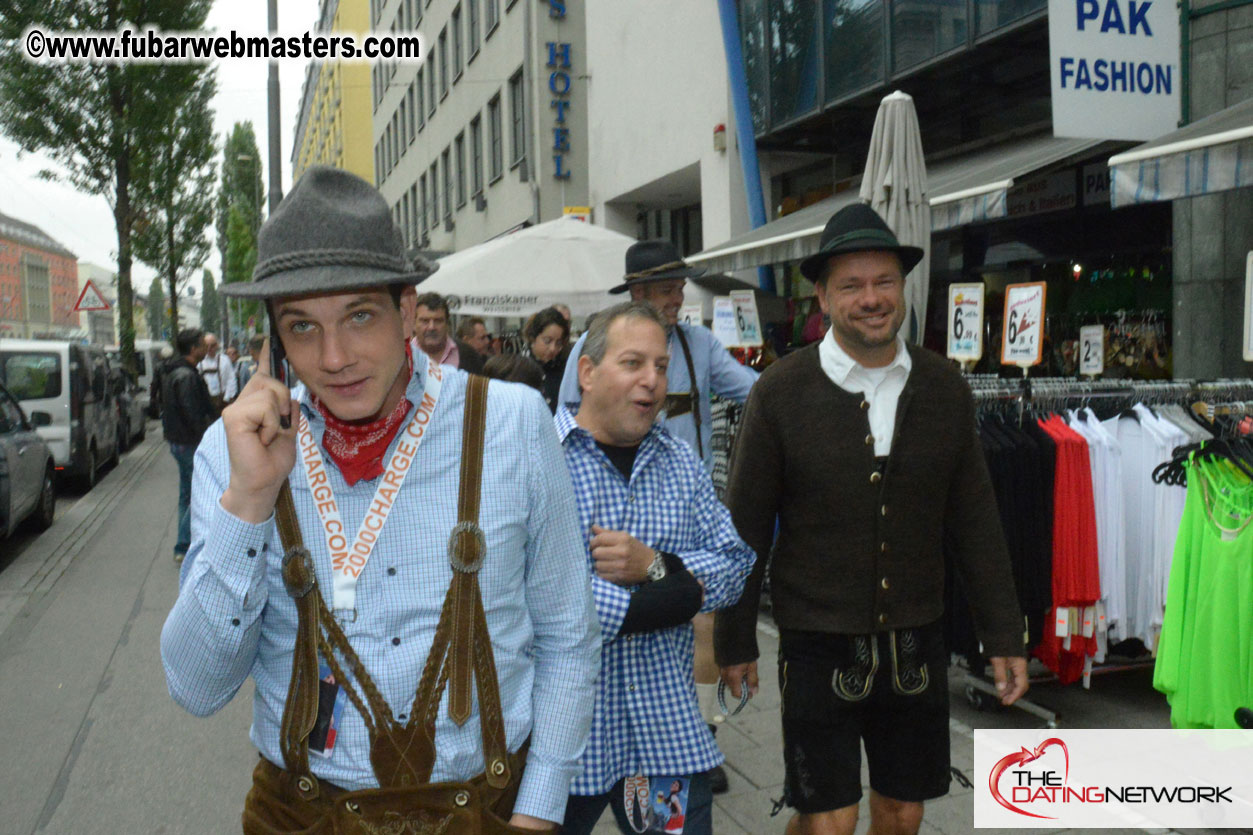 Beer tent seating in the legendary Hacker Festzelt