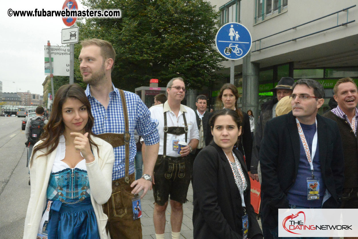 Beer tent seating in the legendary Hacker Festzelt