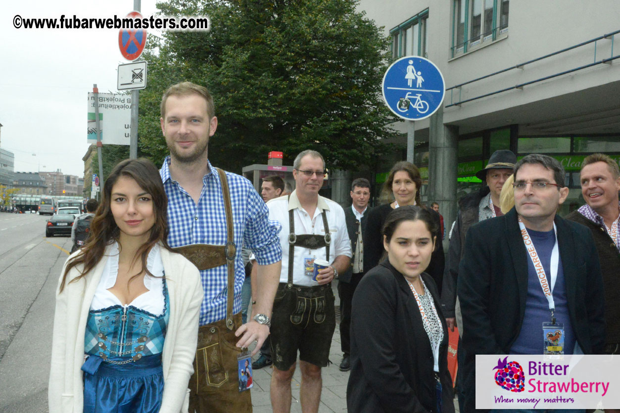 Beer tent seating in the legendary Hacker Festzelt