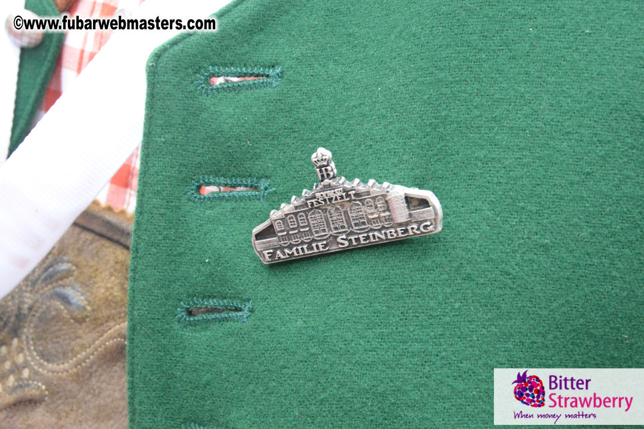 Beer tent seating in the legendary Hacker Festzelt