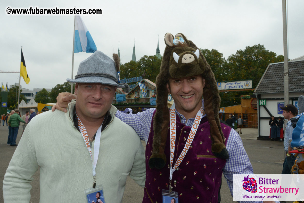 Beer tent seating in the legendary Hacker Festzelt