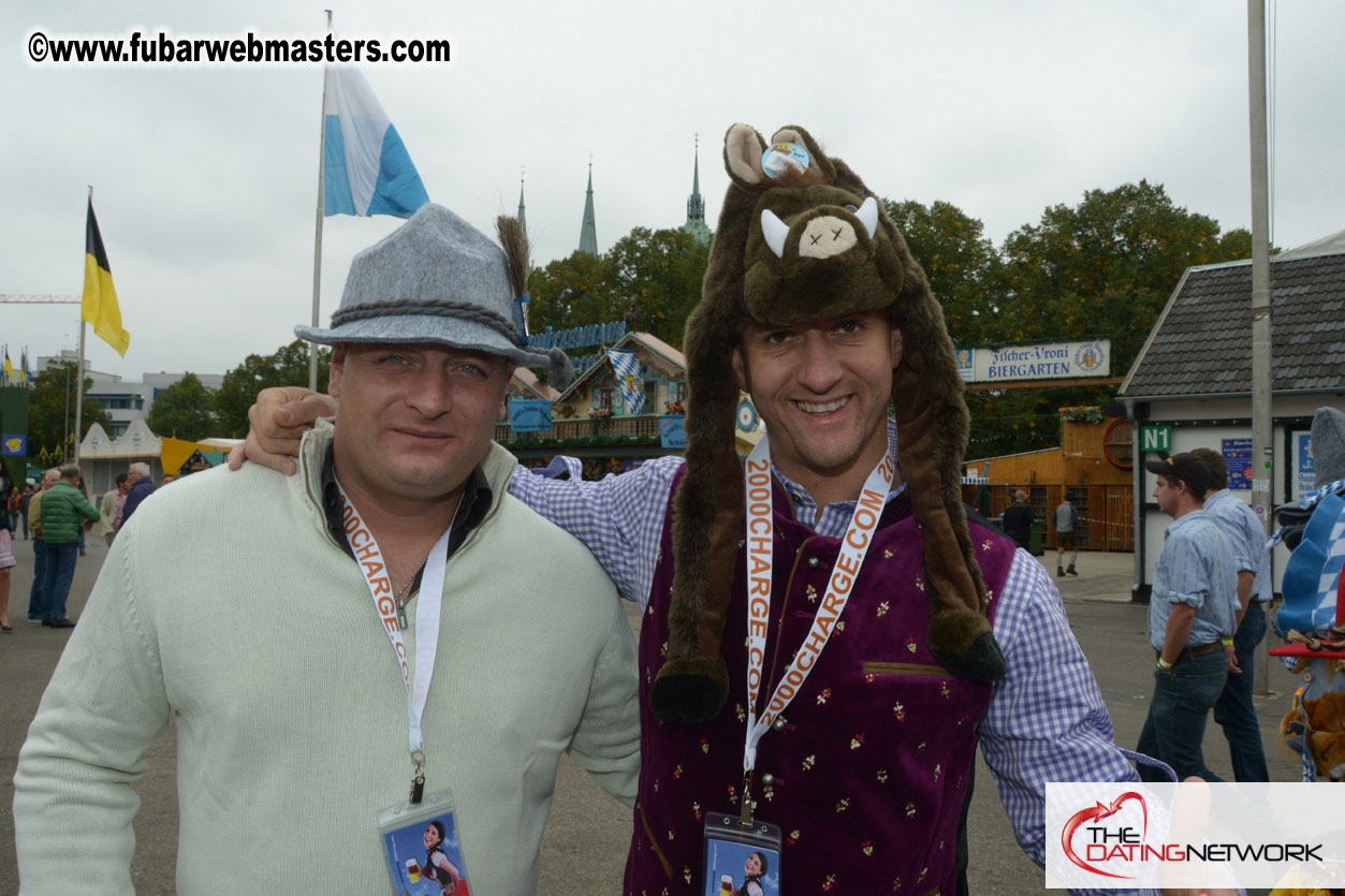 Beer tent seating in the legendary Hacker Festzelt