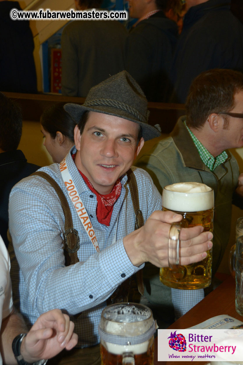 Beer tent seating in the legendary Hacker Festzelt