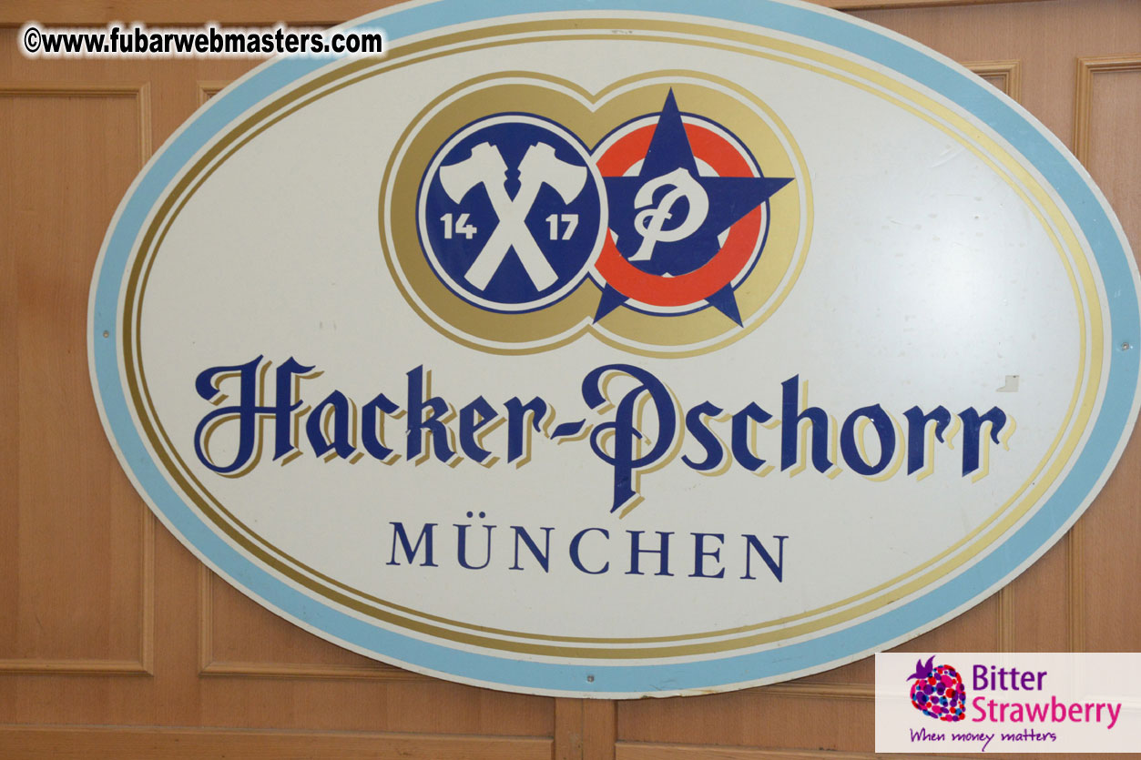 Beer tent seating in the legendary Hacker Festzelt