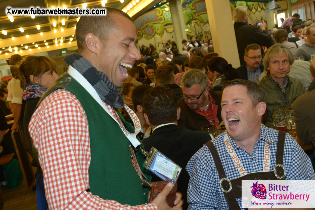 Beer tent seating in the legendary Hacker Festzelt