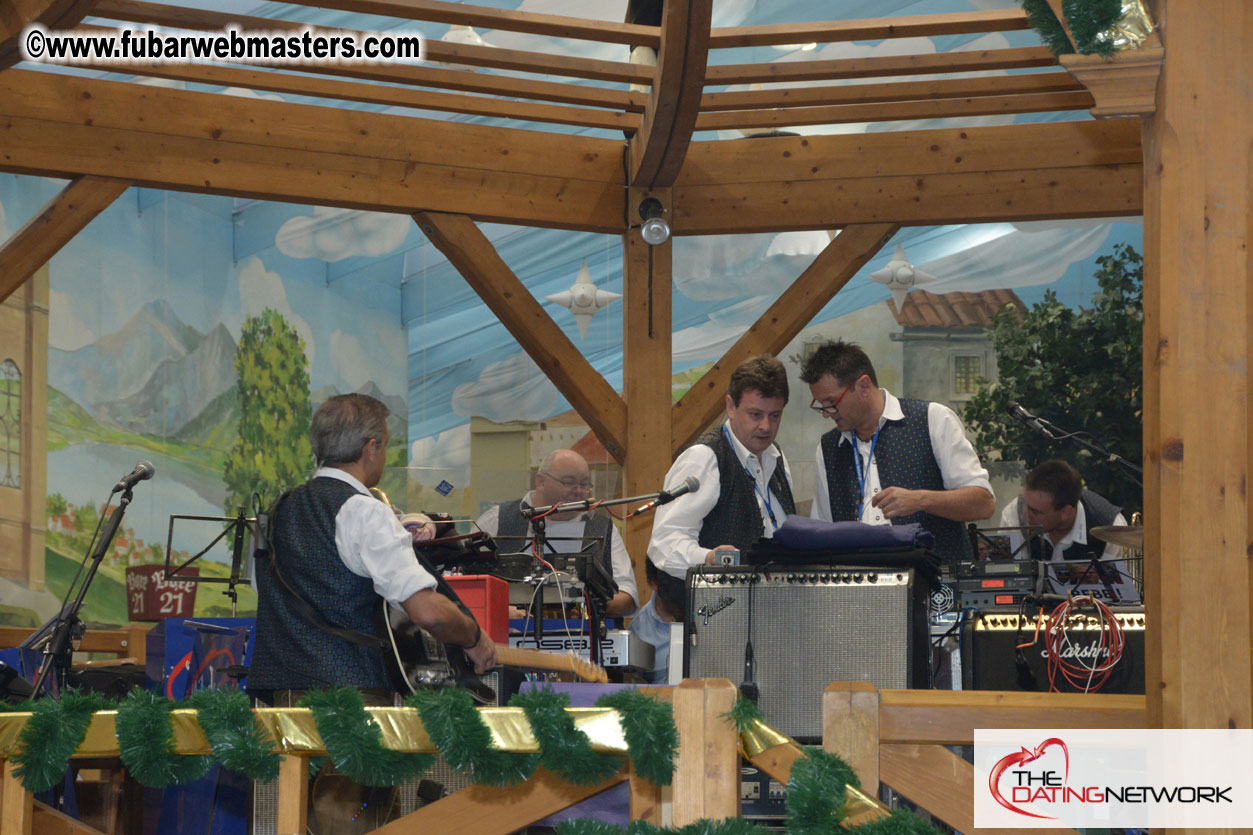Beer tent seating in the legendary Hacker Festzelt