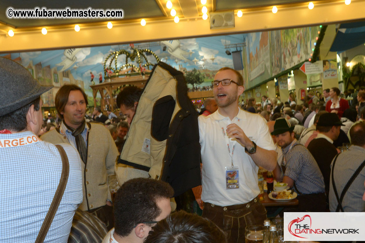 Beer tent seating in the legendary Hacker Festzelt