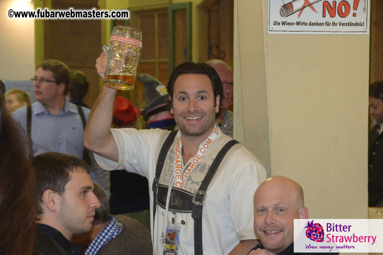 Beer tent seating in the legendary Hacker Festzelt