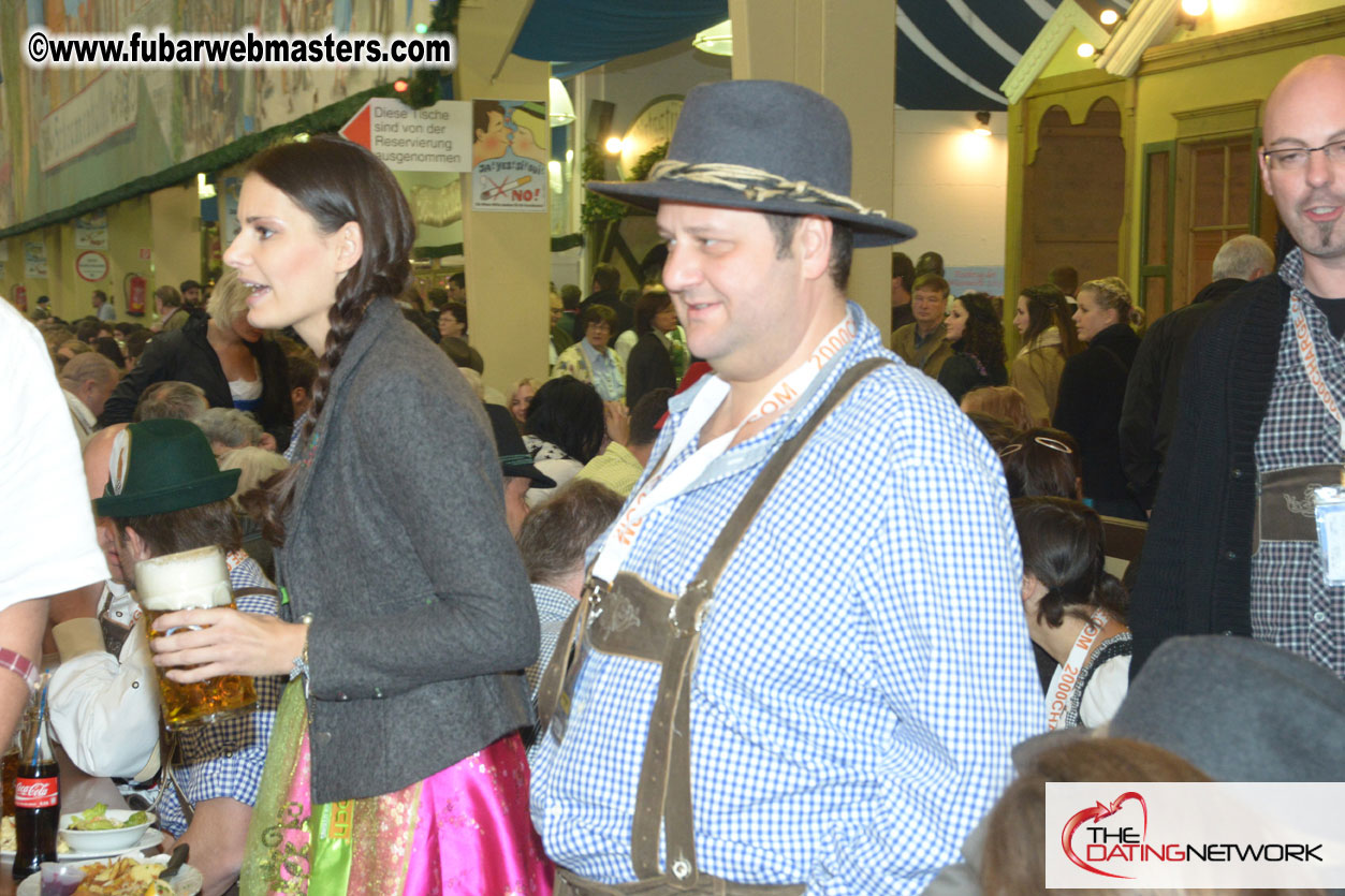 Beer tent seating in the legendary Hacker Festzelt